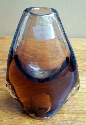 Glasvase Rauchglas Blockvase Murano 15d Glasvase Rauchglas Blockvase Murano 15d