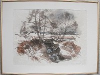 Aquarell Gemälde auf Bütten 1553Be Aquarell Gemälde auf Bütten 1553Be