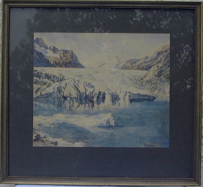 Aquarell Gletscher
