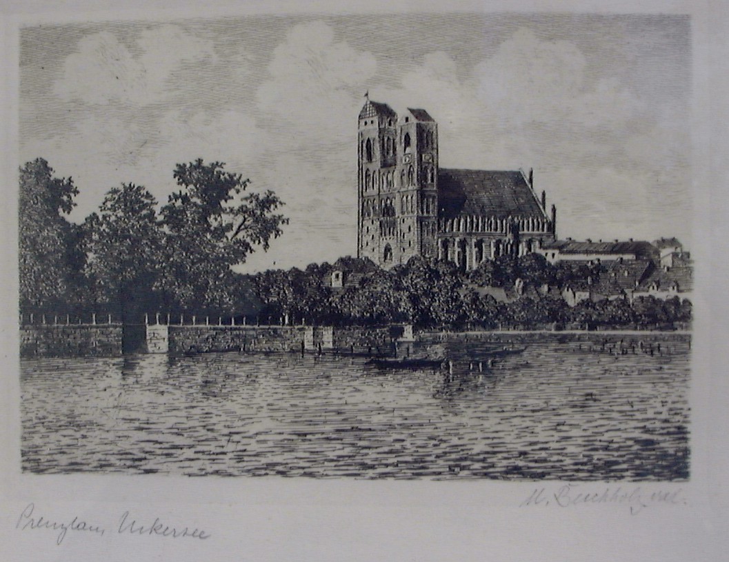 Buchholz Radierung Prenzlau Uckersee