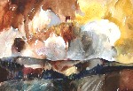 Aquarell B�hmische Landschaft 7678d