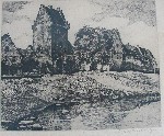 Frickenhausen am Main Walter Romberg Radierung 5890d