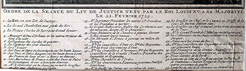 Ordre de la sance du lit de justice tenu par le Roi Louis XV 25x