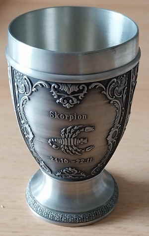 20 Weinbecher Zinn Sternzeichen Skorpion 105321d 20 Weinbecher Zinn Sternzeichen Skorpion 105321d