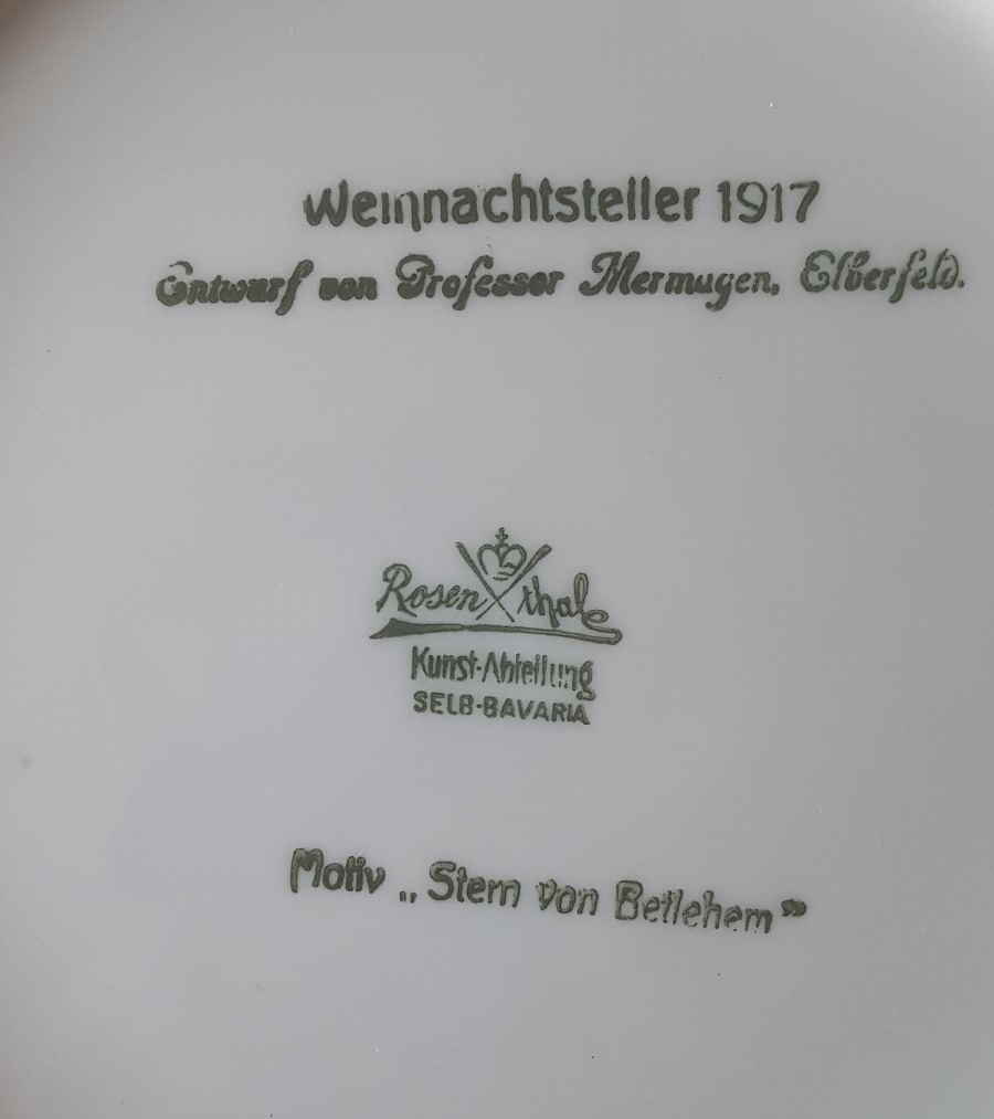 Rosenthal Weihnachten 1917 Friedensengel Moere 402x