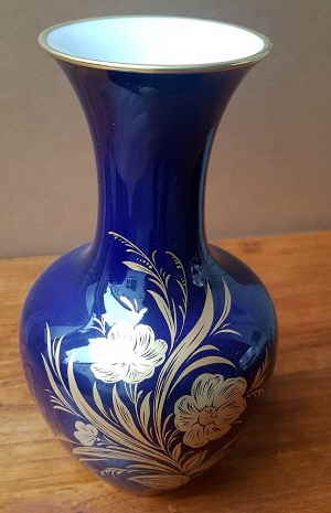 Hutschenreuter Vase Kobaltblau 28d