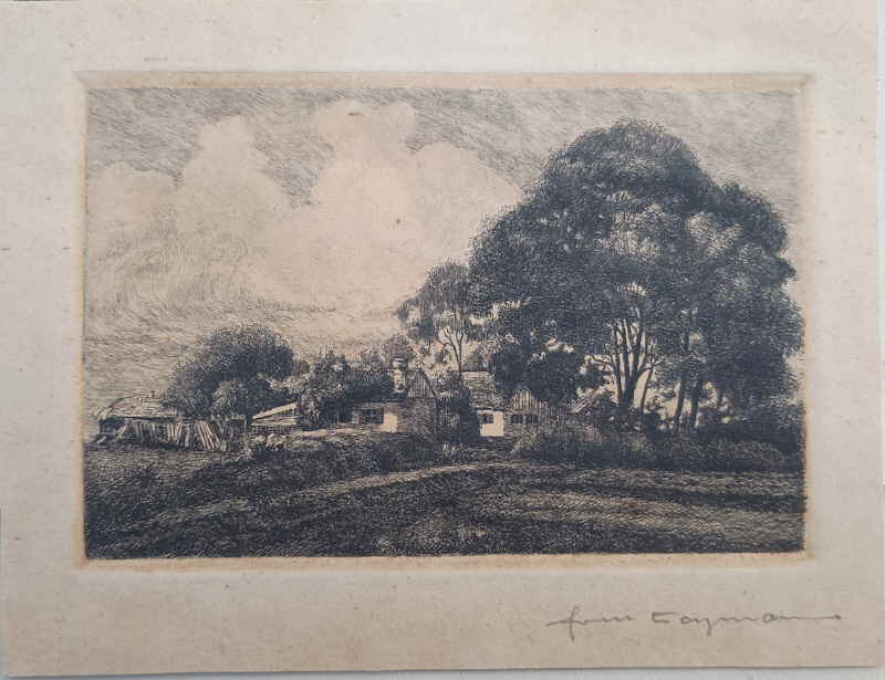 Haymann Ernst Radierung Landschaft 724516x