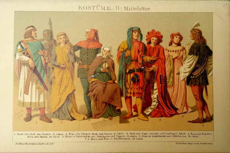 Lithografie Brockhaus Kostme _114340x