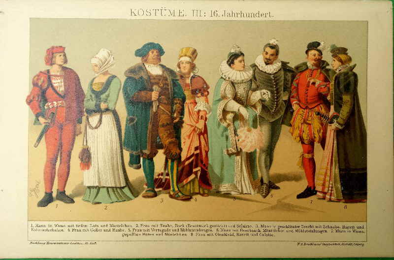 Lithografie Brockhaus Kostme _114348x