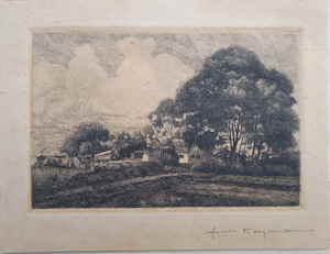 Haymann Ernst Radierung Landschaft 724516d