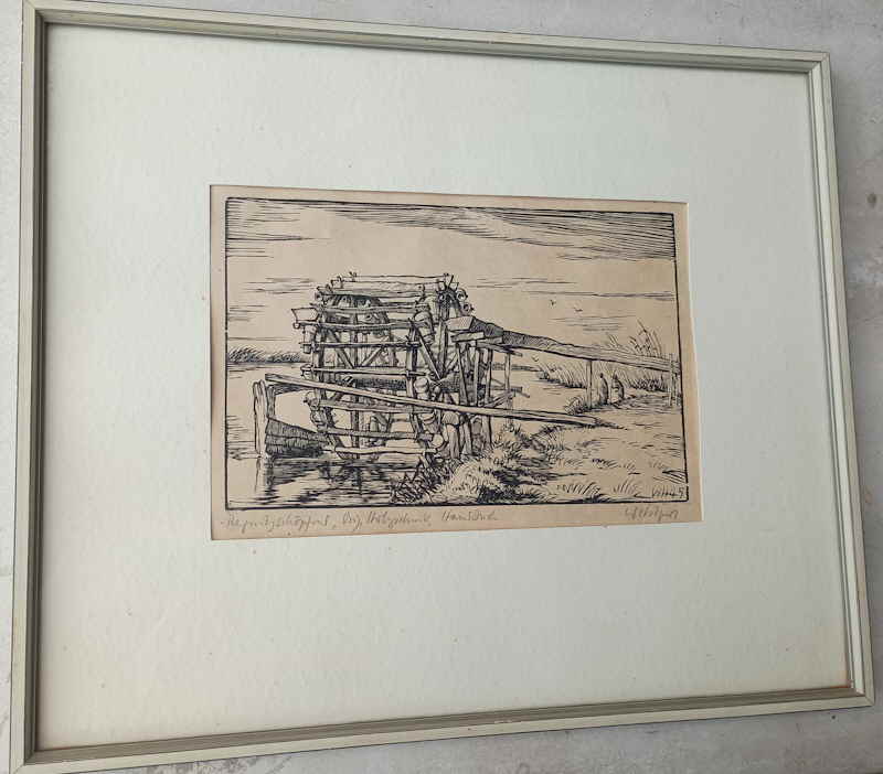 Hilpert Willi Schpfrad Holzschnitt W H 220497x