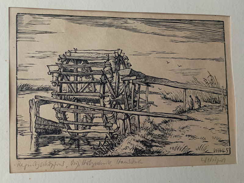 Hilpert Willi Schpfrad Holzschnitt W H 223478x