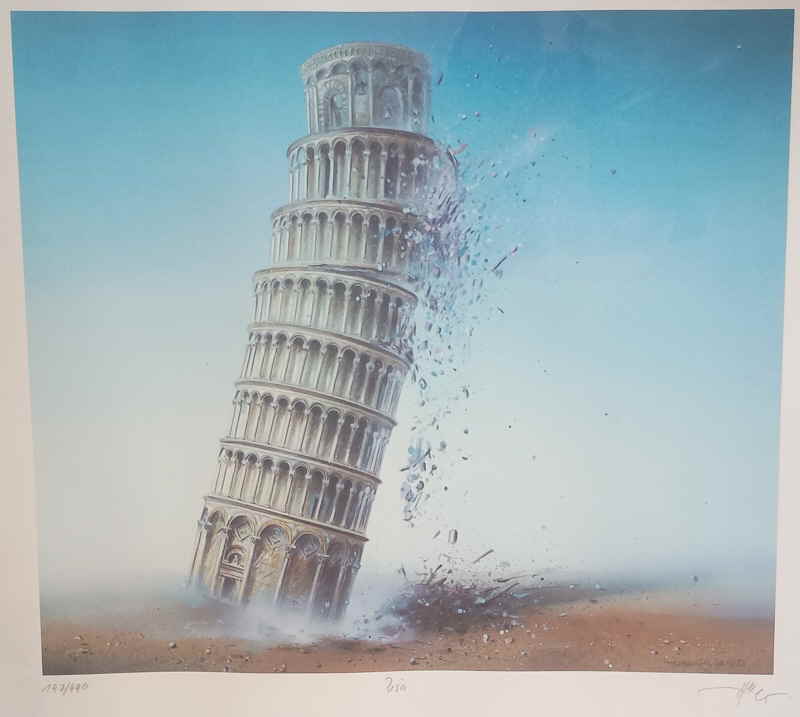 Hermann Michael Gerdes Schiefer Turm von Pisa 026035x