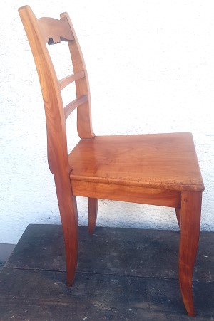 Biedermeier Kirschstuhl massiv 49d Biedermeier Kirschstuhl massiv 49d