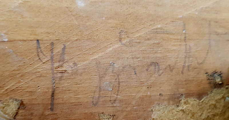 Kolozsvary Lajos  Zeitungsleser �lgem�lde 19x