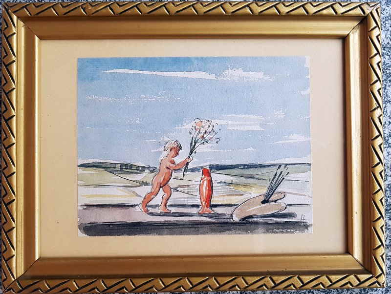 Habl Willy Aquarell 50x
