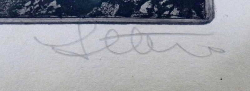 Stettner Bela Radierung Budapest 35x