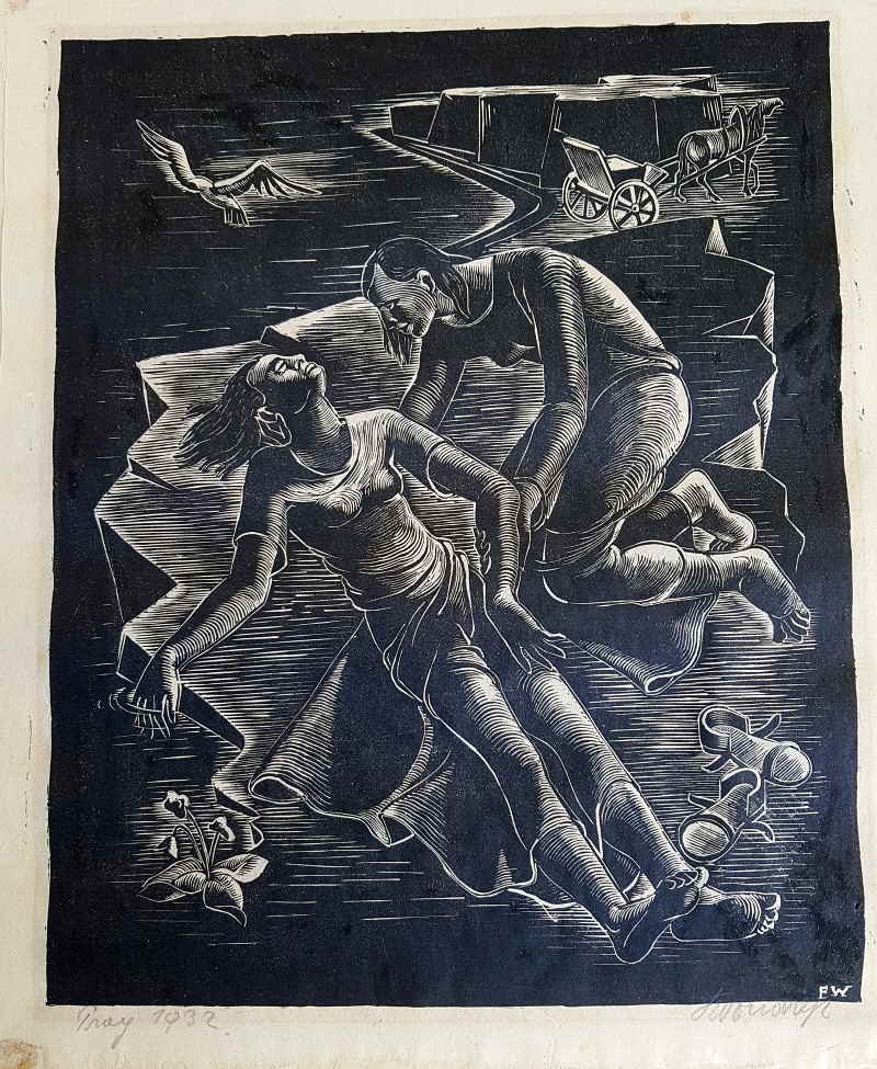 Wondrejz Fritz  Holzschnitt 1x