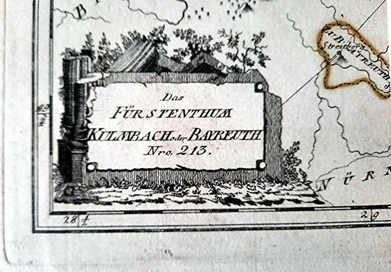 Fürstenthum Bayreuth oder Kulmbach Kupferstich 839x