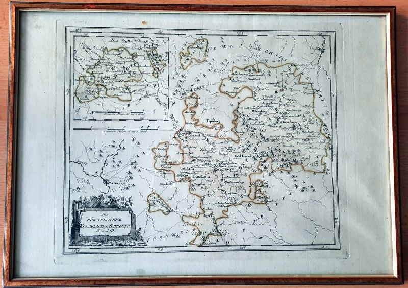Fürstenthum Bayreuth oder Kulmbach Kupferstich 844x