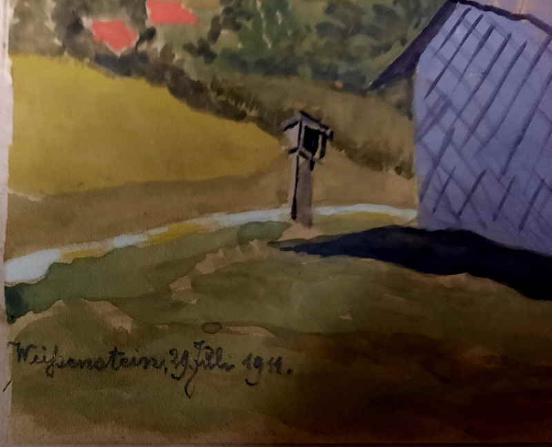 Weißenstein bei Regen Gouache 350x
