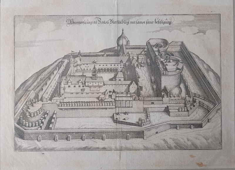 96 Abconterfeeung des Schlo Blassenburg mit sampt seiner befestigung Kupferstich Merian 205521x