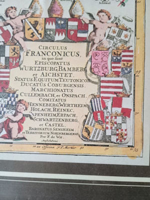 Circulus Franconicus Landkarte Franken 944d