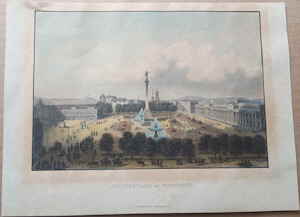 Schlossplatz zu Stuttgart Stahlstich 427113d Schlossplatz zu Stuttgart Stahlstich 427113d