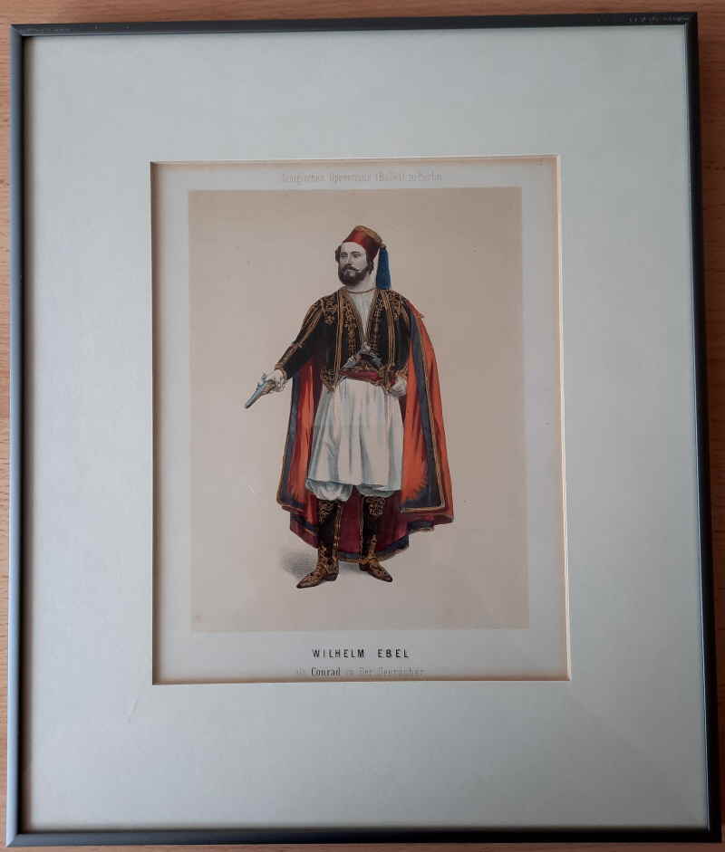 WILHELM EBEL as Conrad in Der Seeruber a ballet in three acts by Paul Taglioni 50x