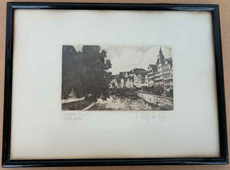 Buschbaum Karl Albrecht T�bingen am Neckar Radierung 643755x