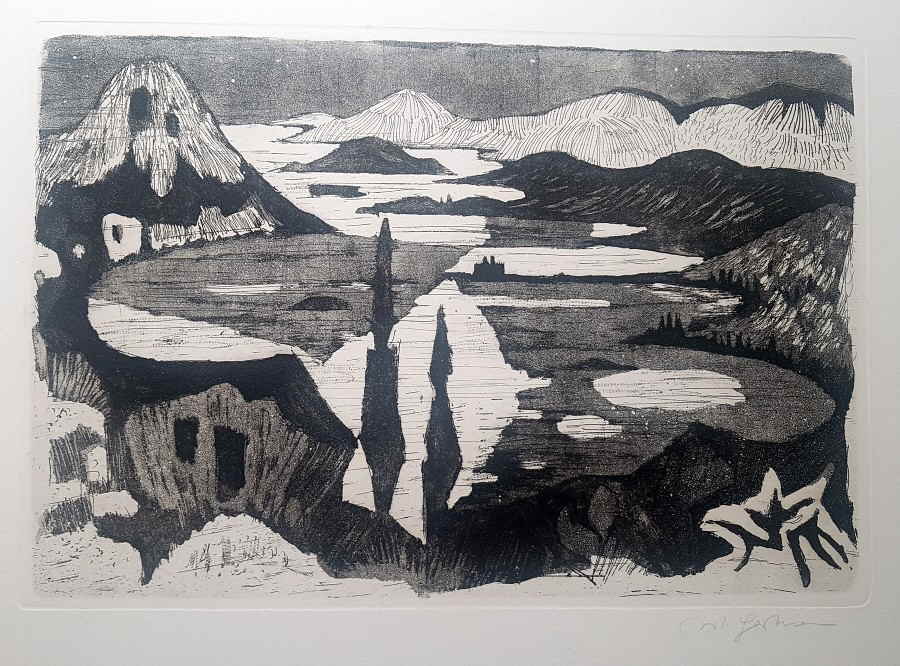 Hartmann Wolfgang Radierung Landschaft  08x