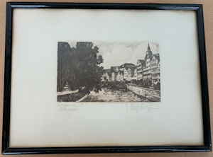 Buschbaum Karl Albrecht T�bingen am Neckar Radierung 643755d