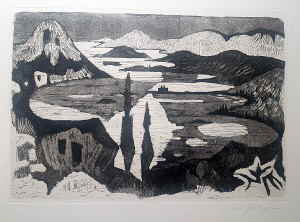 Hartmann Wolfgang Radierung Landschaft  08d