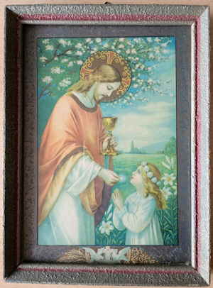 Lithografie Jesus mit Kind 839d