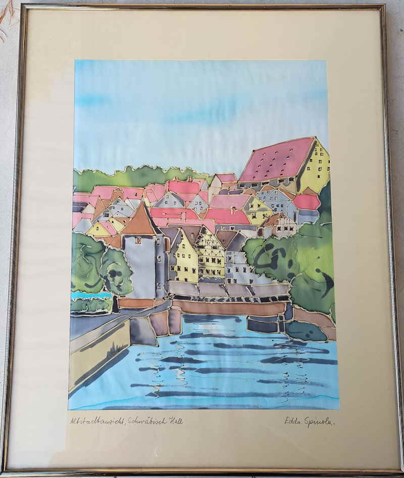Edda Spinola Wolff Aquarell auf Seide 858428x