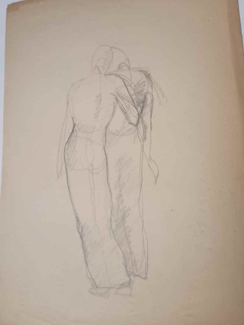 Unleserlich Zeichnung Bleistift Kohle 311345x