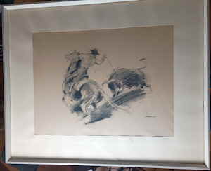 Kohlezeichnung Stierkampf 325023d