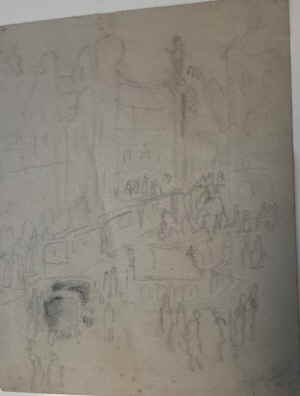 Unleserlich Zeichnung Bleistift Kohle 722112d