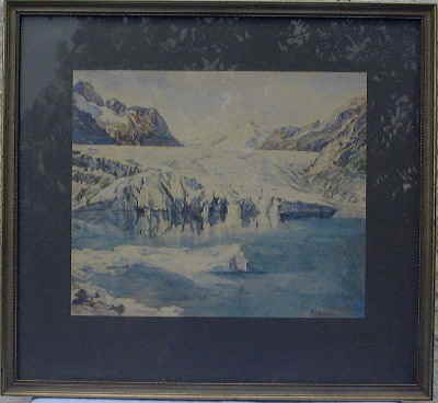 Aquarell Gletscher