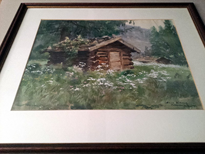 Böhme Hans Holzhütte Aquarell _092636x Böhme Hans Holzhütte Aquarell _092636x