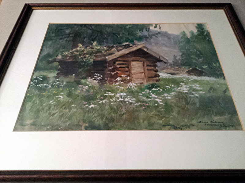Böhme Hans Holzhütte Aquarell _092636x Böhme Hans Holzhütte Aquarell _092636x