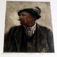 Radierung Ahrens Arthur Glocknerführer _105244d Radierung Ahrens Arthur Glocknerführer _105244d