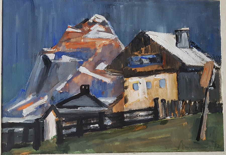 408 Gouache Gebirge 31x