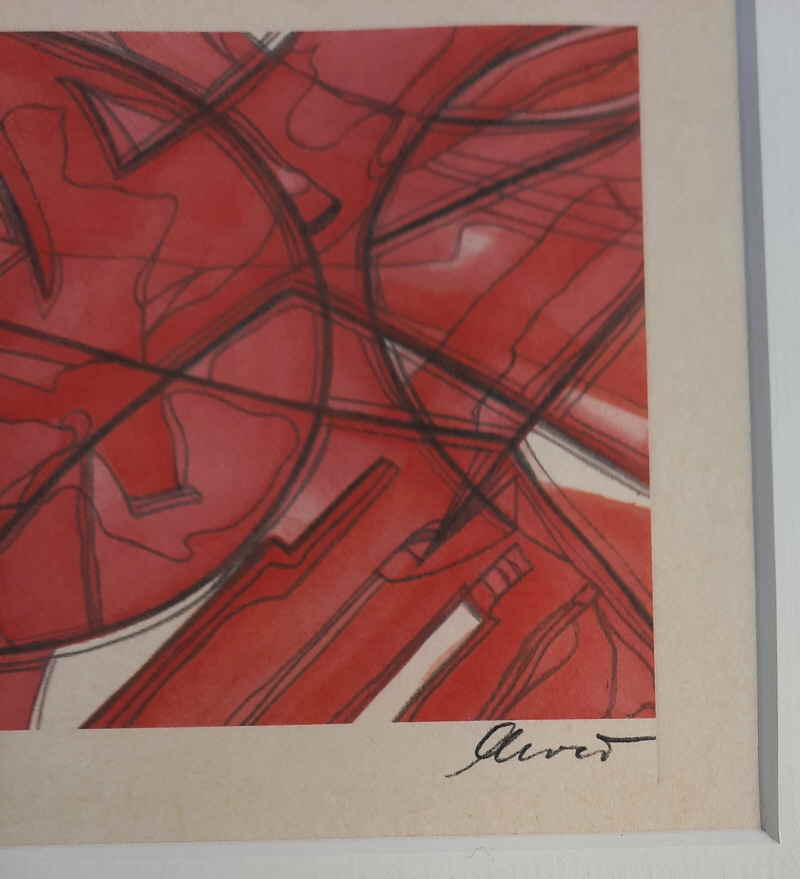 Peter Osswald Radierung Rot 46x Peter Osswald Radierung Rot 46x