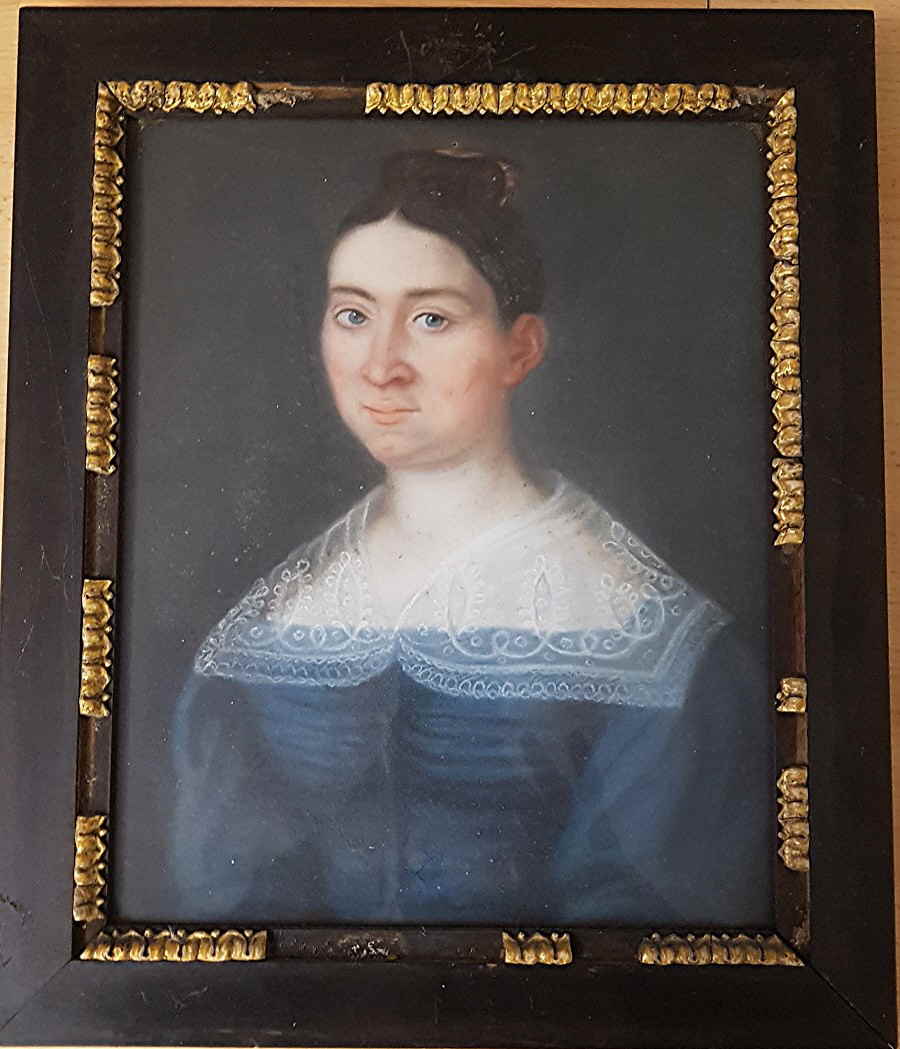 Biedermeier Pastell Portrait Schroedel  42x