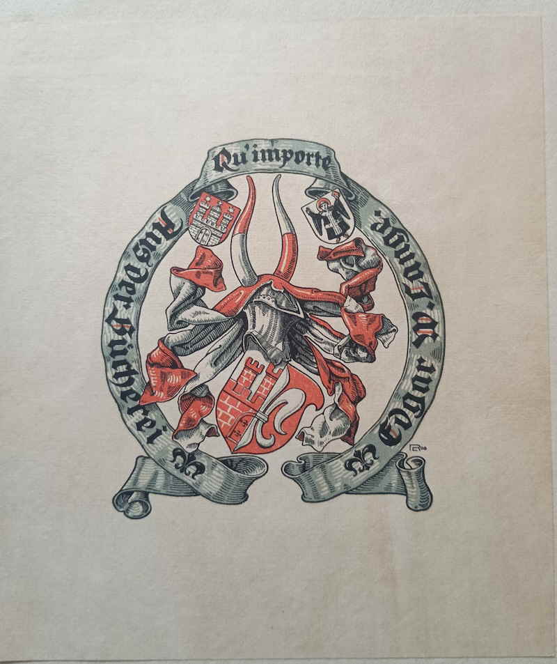 Ex libris Wappen f�r Edgar W. Lange 5217010x