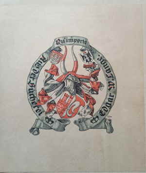 Ex libris Wappen f�r Edgar W. Lange 5217010d