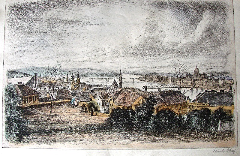 Radierung Budapest 5785x