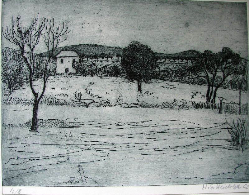 Kaltnadelradierung Landschaft 6709x