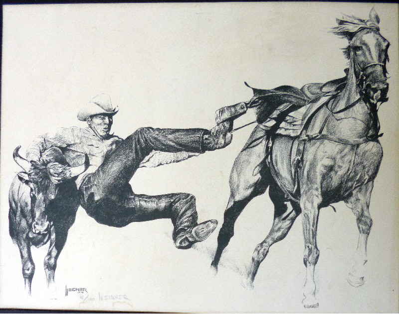 Heidner Lithografie Cowboy 10183x